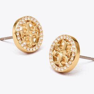 Gold Pave Crystal Studs